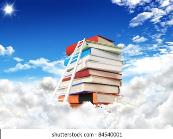 Stack Books Stair Education Concept Stock Illustration 84540001 ...