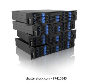 Stack Of Computer Server Units