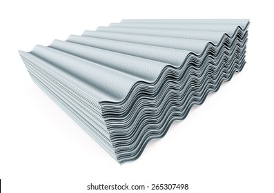 stack of concrete slate on white background