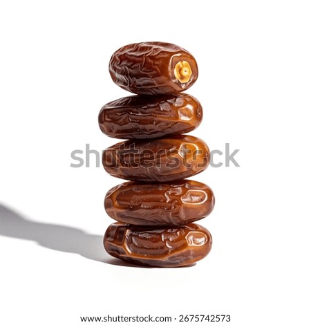 A stack of dates isolated on white