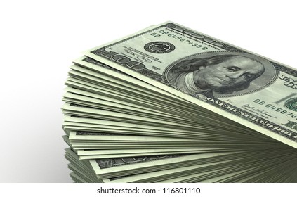 Stack of Dollar concept (computer generated image)