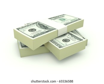 Cartoon Stack Banknotes Stacks Cash Green Stock Vector (Royalty Free ...