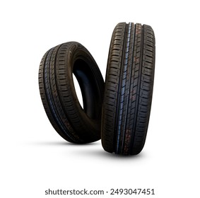 Stack of Tires on white Background - Powered by Shutterstock