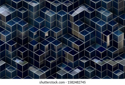 Stacked 3d Cubes Blocks Stock Illustration 1582482745