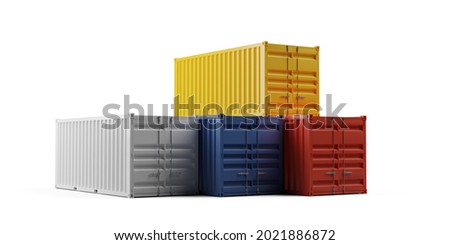 Similar – Image, Stock Photo 4 blue containers stacked on top of each other