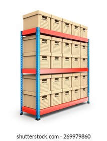 Stacked storage boxes