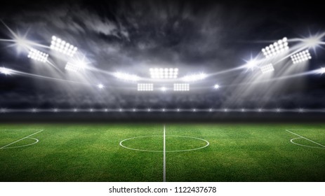 Stadium 3d Rendering Background Stock Illustration 1122437678 