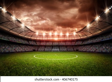 Stadium 3d Rendering, The Imaginary Soccer Arena