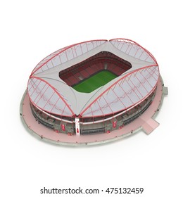 Stadium Estadio Da Luz Isolated On White 3D Illustration