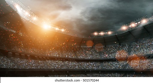 Stadium Light 3d Rendering