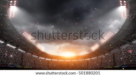 stadium light 3d rendering