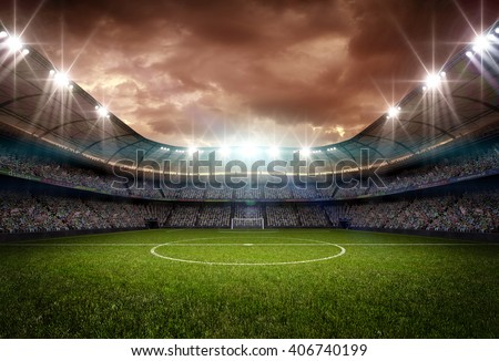 stadium light and night