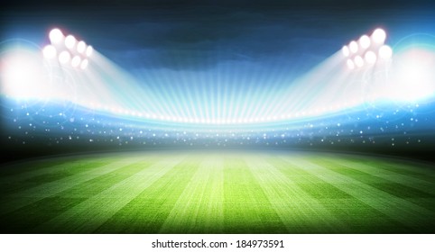 Stadium night - Shutterstock ID 184973591