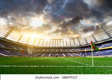 Stadium Soccer In Day Light 3d Render