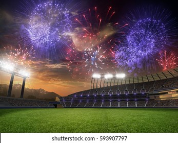 Stadium Fireworks Images Stock Photos Vectors Shutterstock