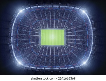 Stadium Top View, 3d Rendering