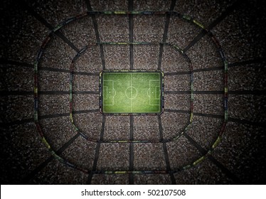 Stadium Top View 3d Rendering