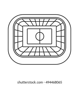 Stadium Top View Icon Outline Style Stock Illustration 494468065 