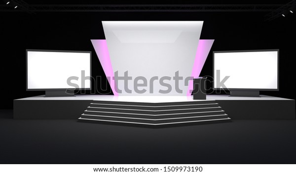 Download Stage 3d Mock Mockup Blank Event Stock Illustration 1509973190