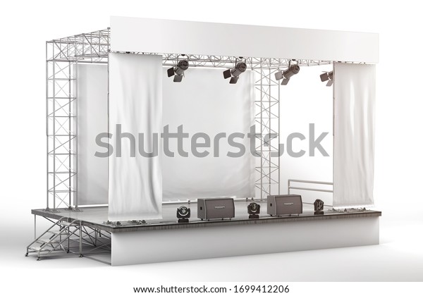 Download Stage Advertising Boards Banners Mockup 3d Stock Illustration 1699412206