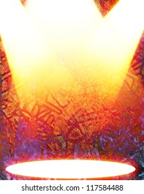 Stage lights with room for an added object