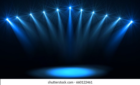 Football Arena Field Bright Stadium Lights Stock Vector (Royalty Free ...