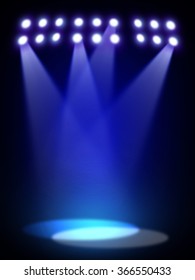 Bright Stadium Arena Lighting Spotlight Vector Stock Vector (Royalty ...