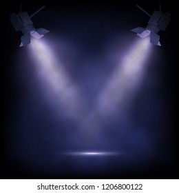 Stage witt spotlights. Theater or show background.  - Shutterstock ID 1206800122
