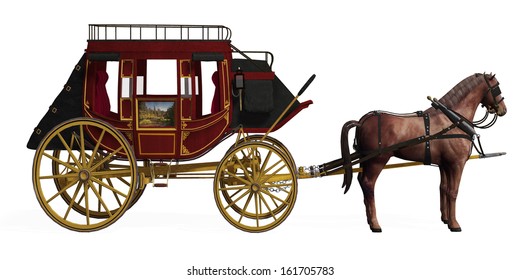 Stagecoach With Horses 