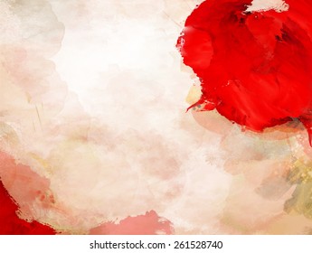 Stain Red Paint Over Background. Grunge, Splash, Design, Artistic, Culture, Abstract, Chinese Pattern Idea Wallpaper