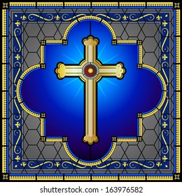 Stained Glass Cross Images Stock Photos Vectors Shutterstock