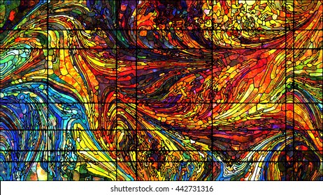 mother nature stained glass design