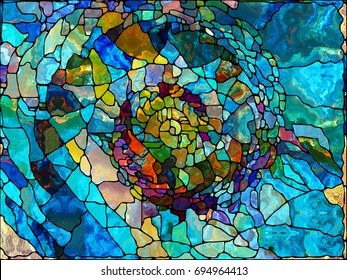 Stained Glass Series Composition Organic Patterns Stock Illustration Shutterstock