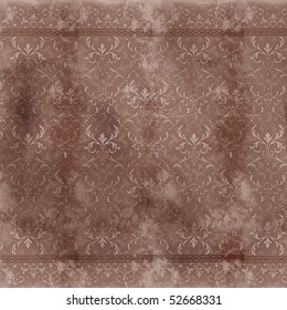 Stained Old Paper Background Border Stock Illustration 52668331 ...