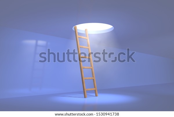 Staircase Room Opposite Window Ceiling Which Stock Illustration