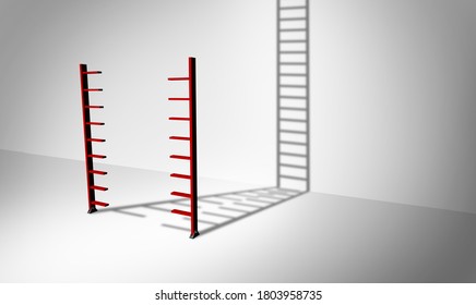 Stairway to success and become one for solving challenges and a band together solution to problems as a succeed in business concept as a 3D render.