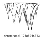 stalactite illustration digital drawing isolated