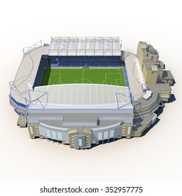 Stamford Bridge Stadium On White Background