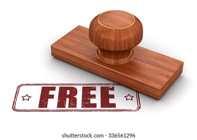 Stamp Free.  Image with clipping path