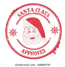 Stamp Text Santa Claus Approved Isolated Stock Illustration 468809759 ...