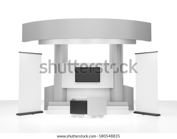 Download Stand Booth Mockup Template Rollups 3d Stock Illustration 580548835 PSD Mockup Templates