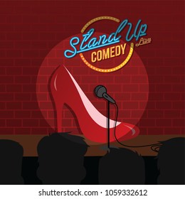 Stand Up Comedy Theme Illustration