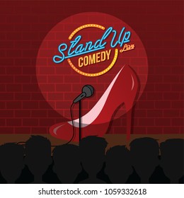 Stand Up Comedy Theme Illustration