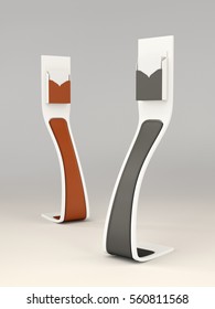 Stand Leaflet Holder. 3D Rendering