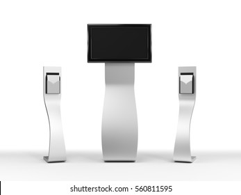 Stand Leaflet Holder Tv Screen 3d Stock Illustration 560811595 ...