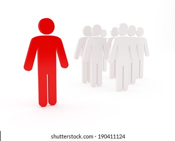 Stand Out Crowd Stock Illustration 190411124 | Shutterstock