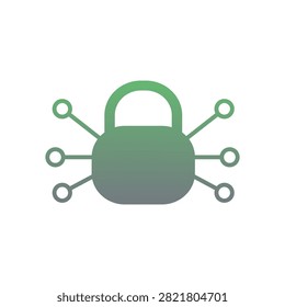 Standalone Connected Padlock and Data Transmit Core Symbol