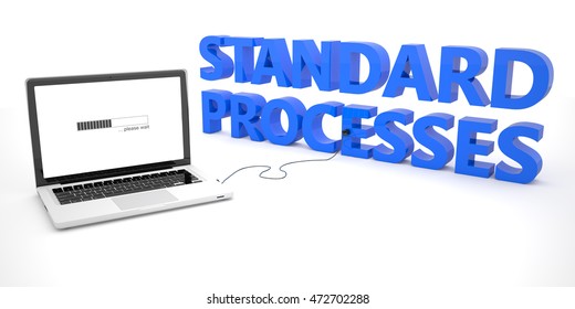 Standard Processes Laptop Notebook Computer Connected Stock ...