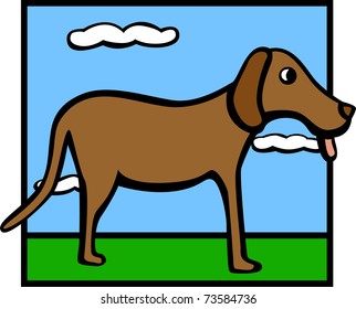 standing dog
