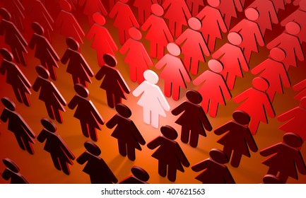 Standing Out from the Crowd. Available in high-resolution and several sizes to fit the needs of your project.3d